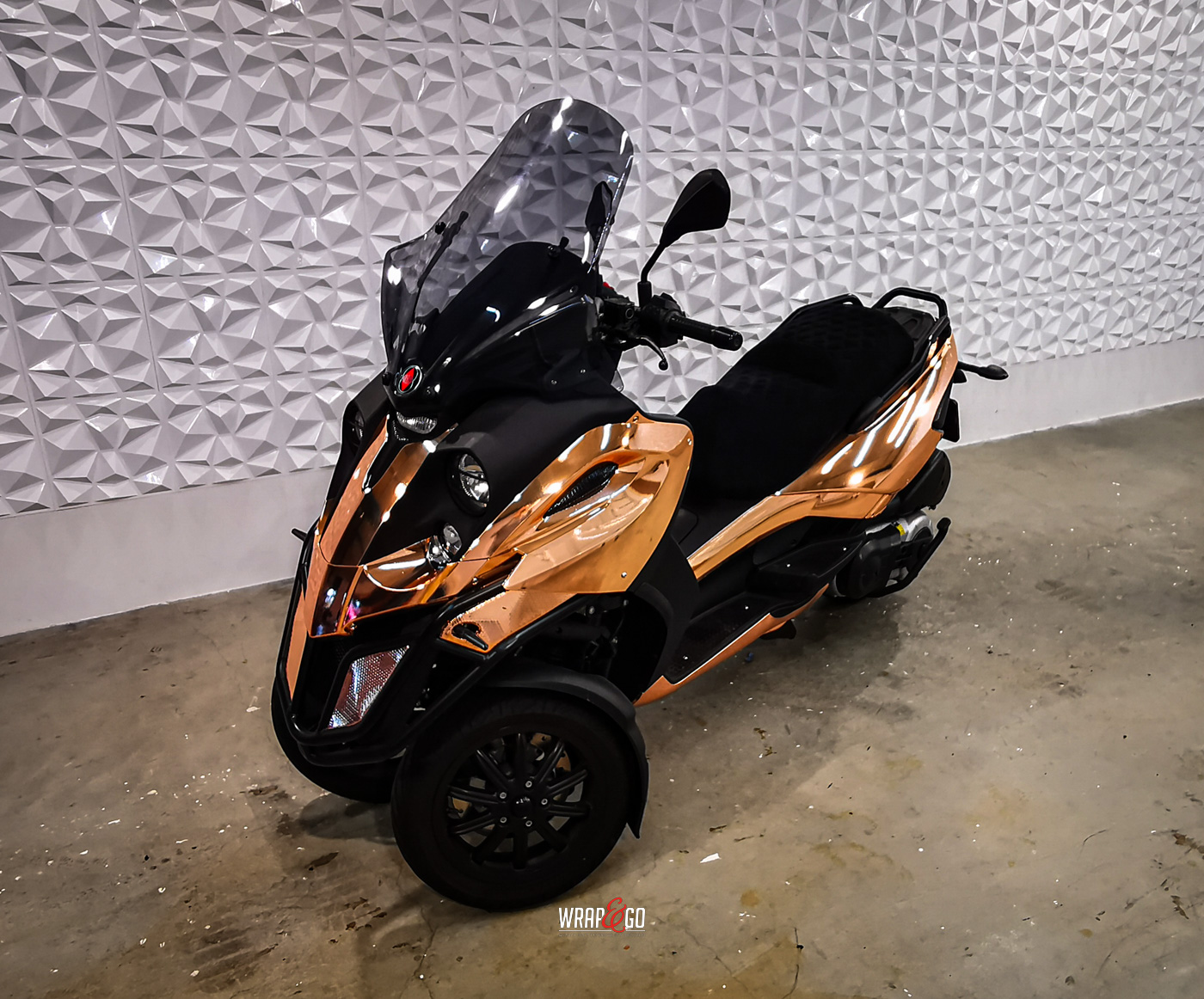 Scooter wrap in Louis Vuitton design by WrapR.nl