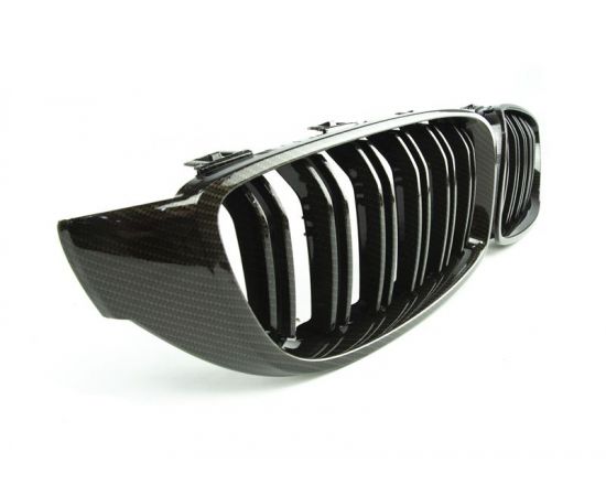 BMW grill kidneys carbon chrome delete