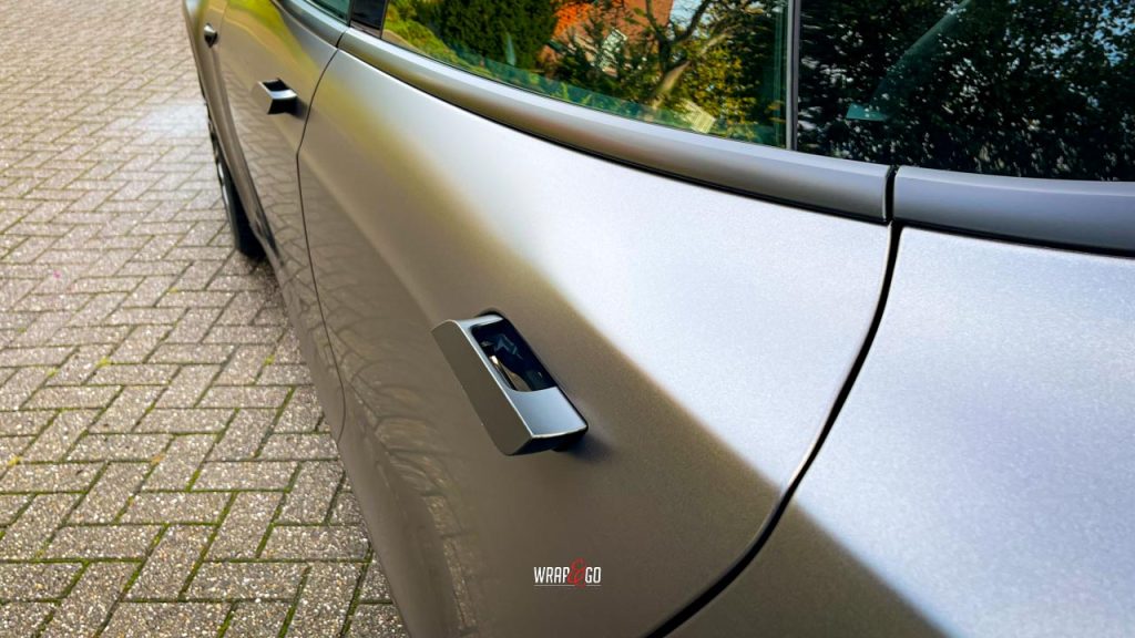 Tesla Model S chrome delete 3M Satin Dark Grey