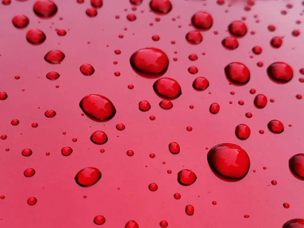 Gtechniq hydrophobe coating op rode lak