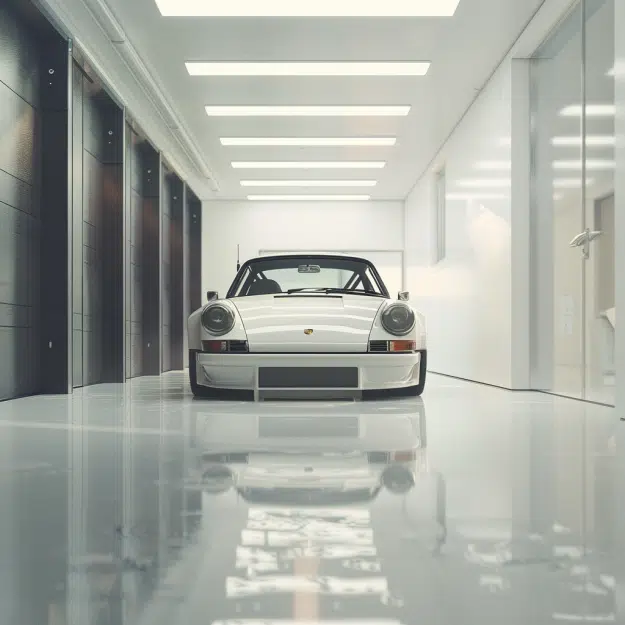 witte Porsche getuned