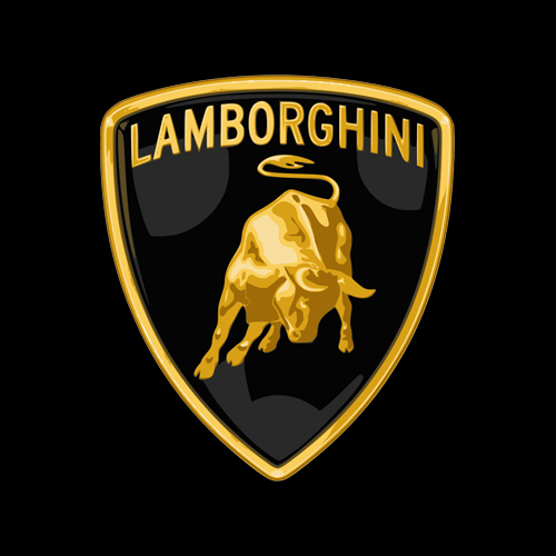 Lamborghini logo zwarte achtergrond