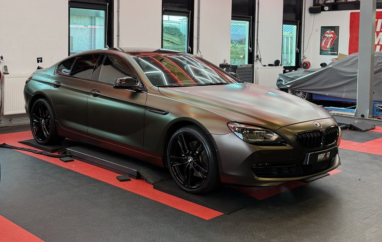 BMW 6 Gran Coupé met 3M Satin Gold Dust wrap