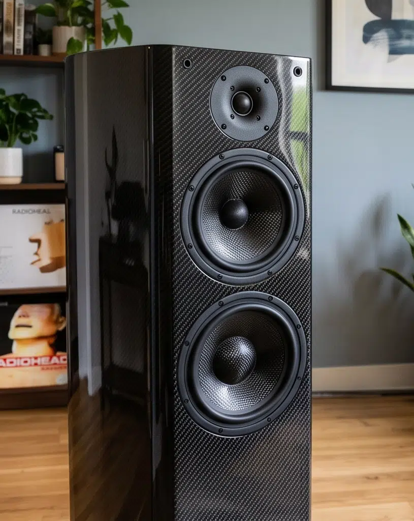 speaker met carbon wrap
